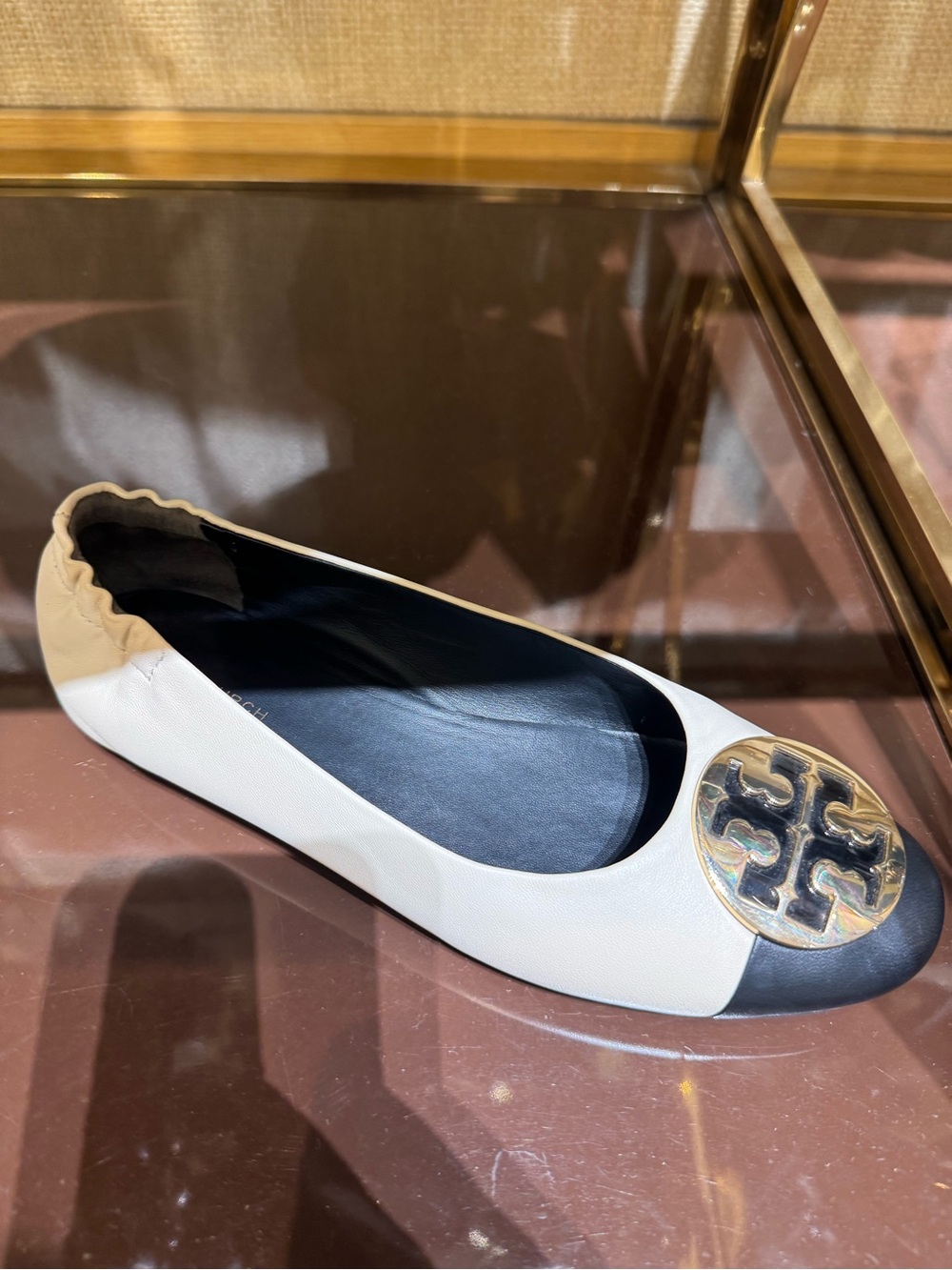 TORY BURCH Women Claire Elastic Nappa Leather Ballet Shoes